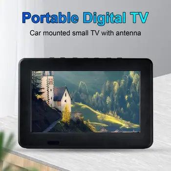 7-дюймовый Портативный цифровой телевизор с цветным экраном 16:9 TFT LED Digital Analog TV Разрешением 800x480 мини Автомобильный телевизор