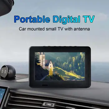 7-дюймовый Портативный цифровой телевизор с цветным экраном 16:9 TFT LED Digital Analog TV Разрешением 800x480 мини Автомобильный телевизор