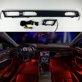 Панель второго пилота dashbroad Auto Ambient Light LED Bar Strip Light Панель второго пилота Для Audi A6 C8 A7 2018