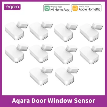 100% Оригинальный Дверной Оконный Датчик Aqara, Беспроводное Подключение ZigBee, Умный Дверной Датчик MCCGQ11LM, работа с приложением Mi Home HomeKit