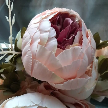 Большой Букет искусственных цветов Пиона для украшения Высококачественный Классический Шелковый Свадебный Декоративный венок из искусственных цветов 