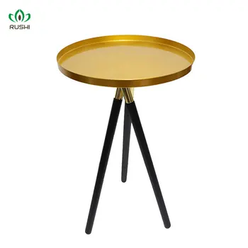 Металлический штатив Золотистого цвета, круглый Журнальный столик, Креативный Домашний журнальный столик для гостиной, Простой чайный столик для маленькой квартиры