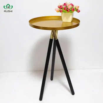 Металлический штатив Золотистого цвета, круглый Журнальный столик, Креативный Домашний журнальный столик для гостиной, Простой чайный столик для маленькой квартиры