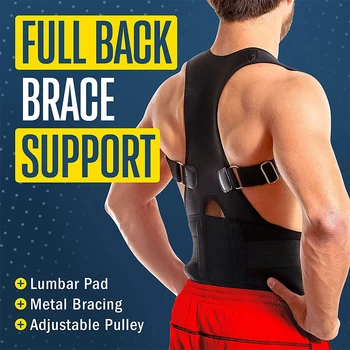 Пояс для поддержки спины, Корректор осанки, Регулируемый Бандаж, защищающий поясничный отдел позвоночника, Удобный дизайн, облегчающий боль в верхней и нижней части талии