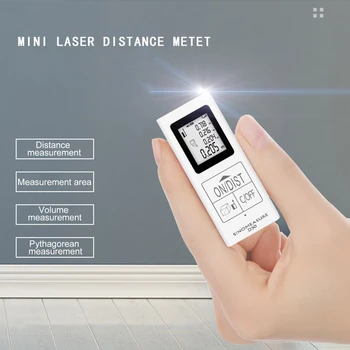 Мини Цифровой Лазерный Дальномер, Перезаряжаемый Измерительный прибор, Расстояние, Площадь, Объем, Диапазон измерения помещения