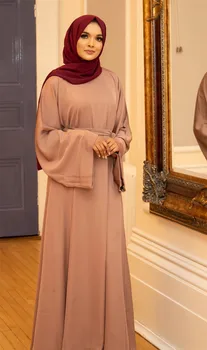 Мусульманская Мода, Платье в простом стиле, Длинное Платье, Дубай, Арабский Ближний Восток, Малайский Красивый Халат, Вечернее платье, вечеринка, Банкет, прозрачный цвет