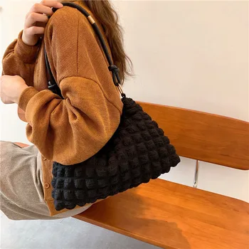 Новая сумка большой емкости, женская модная нишевая сумка на одно плечо, осенне-зимняя качественная сумка-тоут для пригородных поездок