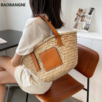 Женская сумка через плечо, сумки для покупок, модные бамбуковые мягкие летние женские сумки-тоут, дизайнерские сумки для женщин, новая сумка