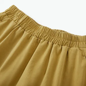 Женская юбка INMAN 2023, Летняя, С эластичной талией, А-образной формы, Свободный подол с завязками, Повседневная, Универсальная, Простая Уличная юбка средней длины