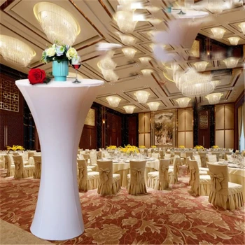 Высокое Покрытие коктейльного столика Из спандекса Для Свадебной вечеринки, Круглые Чехлы для складных столов, Аксессуары