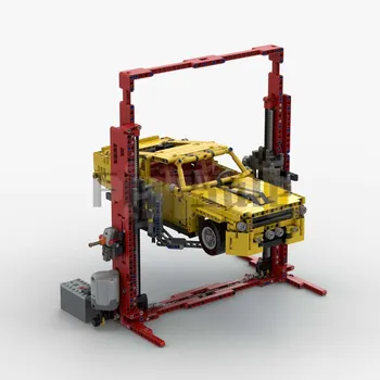 Автомобильный подъемник MOC-3086 (шкала 1-10) Модель строительного блока, Сплайсированная Электрическая игрушка-головоломка, подарок для детей
