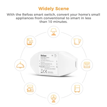 Refoss Мини Модуль DIY Wifi Умный Выключатель света Беспроводной Пульт дистанционного управления с приложением Голосовое управление для Alexa Google Home